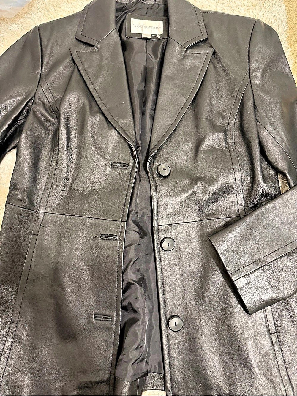 Worthington Women's Black Leather Jacket